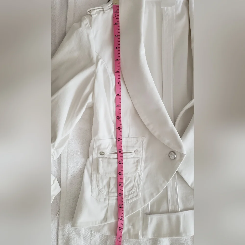 Marciano White Blazer 3/4 Sleeves Size S